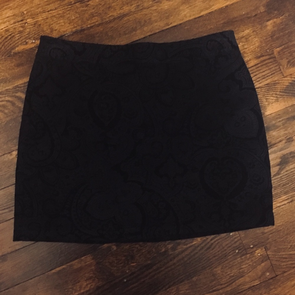Express Black Patterned Skirt